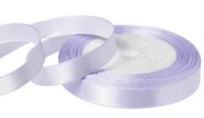 Лента атласная 1/25 бело-сиреневый