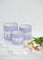 Коробки круглые без крышек Набор из 3х (13*13/16*16/18*18) с бантиком Светло-сиреневый