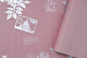 Пленка матовая двухст.с рисунком танго/роза серебро 58см*10м*50микр