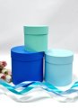 Коробки круглые набор из 3х (13*13/16*16/18*18) разноцветный Аквамарин