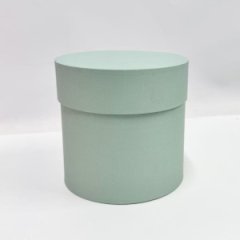 Коробка круглая 13,5*13,5 .серо-голубой