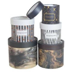 Коробки круглые. Без крышек. Набор из 5 (14*14/16*16/18*18/20*20/22*22) Поздравляю
