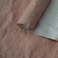 Бумага Эколюкс двухцветная пыльная роза/белый 70см * 5 ярдов ± 5%