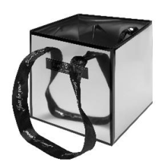 Пластиковая сумка Mirror 12*12*12 см цв Серебро