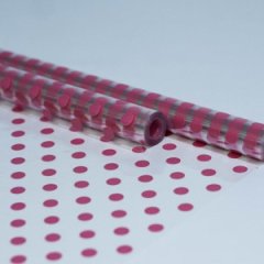 Пленка Горох розовый 70см*10ярд ± 5%