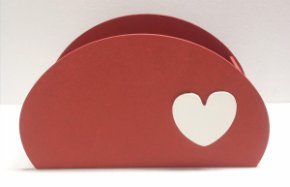 Кашпо Сумка Овал красный (13,5*20*8)