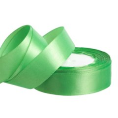 Лента атласная 2,5см*25ярд салатовая