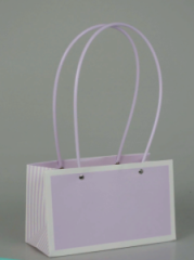 Пакет матовый Мастхэв стайл прямоугольный 22*10*13см лавандовый/белый