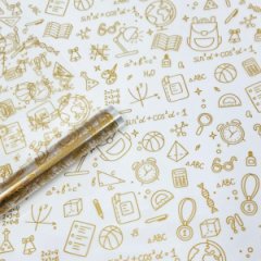 Пленка прозрачная Школьная пора золото 70см*200гр ± 5%