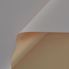 Пленка матовая двухсторонняя светло-бежевый/белый  58см*10м±5% 50мкр