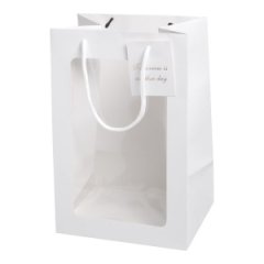 Пакет для цветов Окно 35х25х15cm, 10шт/уп, цв.белый