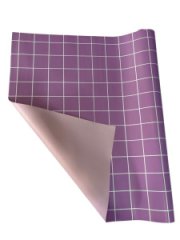 Пленка матовая двухсторонняя Клетка нежная сирень/бледно-розовый 58см*10м±5% 65мкм