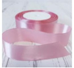 Лента атласная 2,5/25 розовый жемчуг