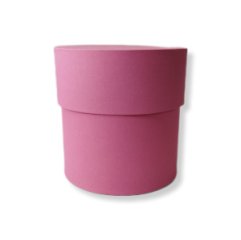 Коробка круглая 18*18 .малиновый