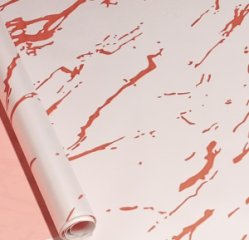 Матовая пленка двухсторонняя на втулке 50 мкр Мрамор красный/пудра 60см/8,5м