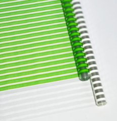 Пленка прозрачная двухцветная с рисунком Полоски бело-салатовая 70см*10ярд ± 5%