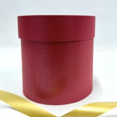 Коробка круглая 16*16 Majestic Императорский красный