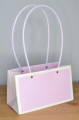 Пакет матовый Мастхэв стайл прямоугольный 22*10*13см нежно-сиреневый/белый