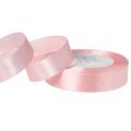 Лента атласная 2/25 бежево-розовый