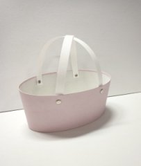 Коробка сумка Овал с 2 ручками пыльная роза