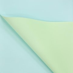 Пленка матовая двухсторонняя салатовый/светлая лазурь 10 листов 58*58 65мкр