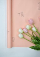 Пленка матовая двухсторонняя Легкость розовая беж 10 листов 48*48 65мкм