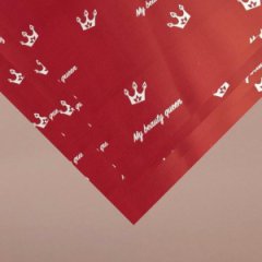 Пленка матовая двухсторонняя Королева винный/дымчато-розовая 10 листов 58*58 50мкр