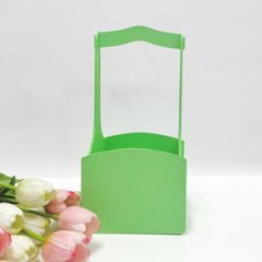 Декоративный ящик из фанеры квадратный с ручкой 140*125*h270 весенняя зелень