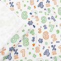 Крафт бумага Цифры на белом фоне 700мм/60гр/10м ± 5%