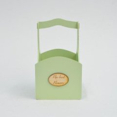 Декоративный ящик из фанеры квадратный 140*125*h225 фисташковый