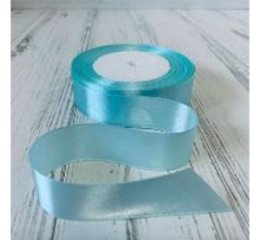 Лента атласная 2,5/25 небесная дымка