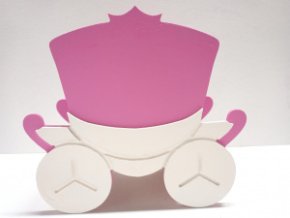 Кашпо Карета розовый (17*9*16,5)