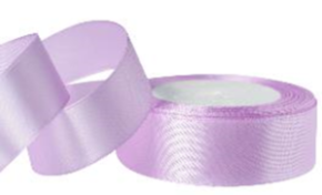 Лента атласная 2/25 бело-сиреневый