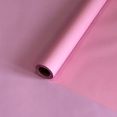 Пленка матовая двухсторонняя розовый/нежная сирень 58см*10м±5% 65мкм