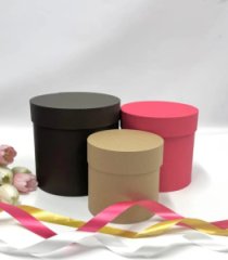 Коробки круглые набор из 3х (13*13/16*16/18*18) разноцветный Стиль