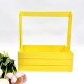 Декоративный ящик прямоугольный декор Рейки 245*125 h270 сливочно-желтый