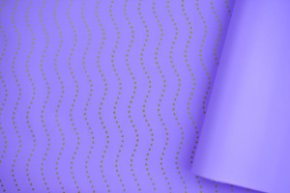 Пленка матовая двухст.с рисункомТочка волнацв.светлый фиолет/золото 58см*12м±5% 50мкр