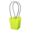Сумка-трапеция с пластиковыми ручками 9*6,5*10cm, цв. Лайм