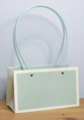 Пакет матовый Мастхэв стайл прямоугольный 22*10*13см тиффани лайт/белый