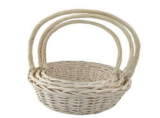 Корзины из ивы 36*28*12/16*37, 31*23*10/15*33, 26*19*10/12*29, 3шт, S. овал, натуральный