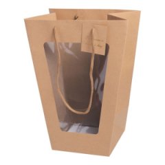 Пакет для цветов Окно 37х28х17cm, 10шт/уп, цв.крафт