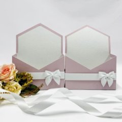 Конверт 180*240*70 с бантиком пудровый
