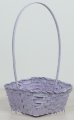 Корзина плетеная (бамбук), D21.6*21.6*10/38 см. фиолетовый