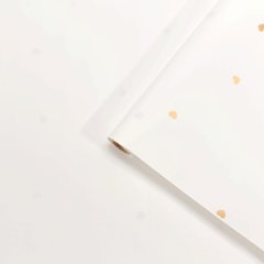 Пленка матовая двухсторонняя Романтика белый/золотые 58см*10м±5% 65мкр
