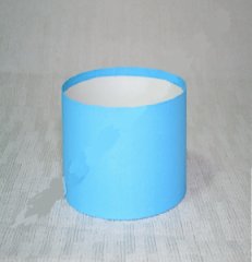 Коробка круглая без крышек 13,5*13,5 .голубой
