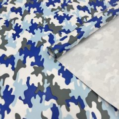 Крафт бумага Камуфляж синий 68 см 60 гр 10м ± 5%