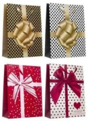 Подарочные пакеты Банты в ассортименте 31x42x12 см 4 вида 12 шт./упак.