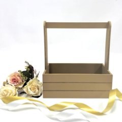 Декоративный ящик прямоугольный декор Рейки 245*125 h270 кофе с молоком