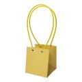 Сумка с пластиковыми ручками 13*13*15cm, цв. матовый желтый