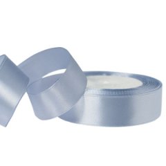 Лента атласная 2,5/25 серо-голубой